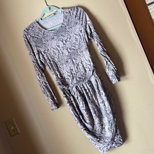 MALENE BIRGER SzM viscose snakeskin tulip dress